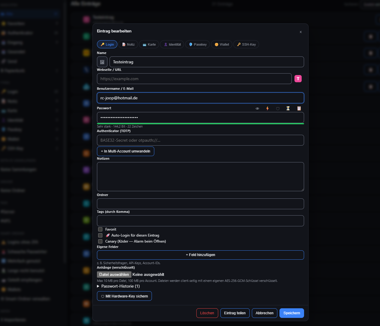 Password Manager screenshot